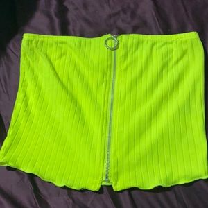 Neon yellow crop top